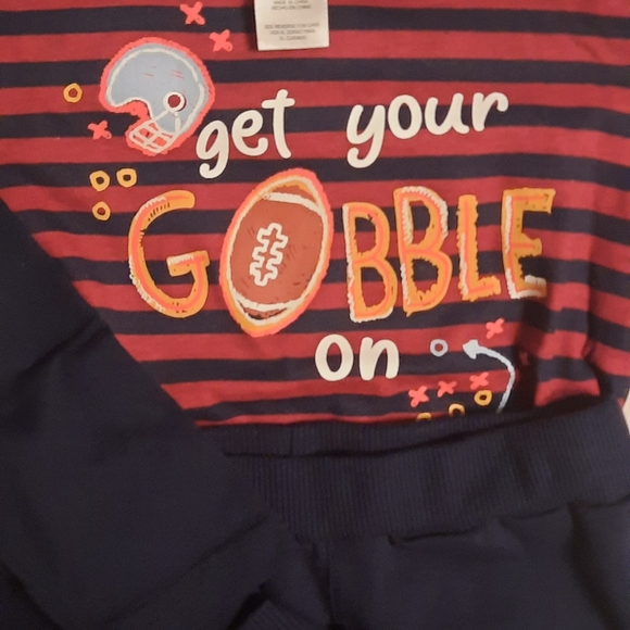 "Get Your GoBble On" FOOTBALL Sweatset - NWT - Picture 2 of 5